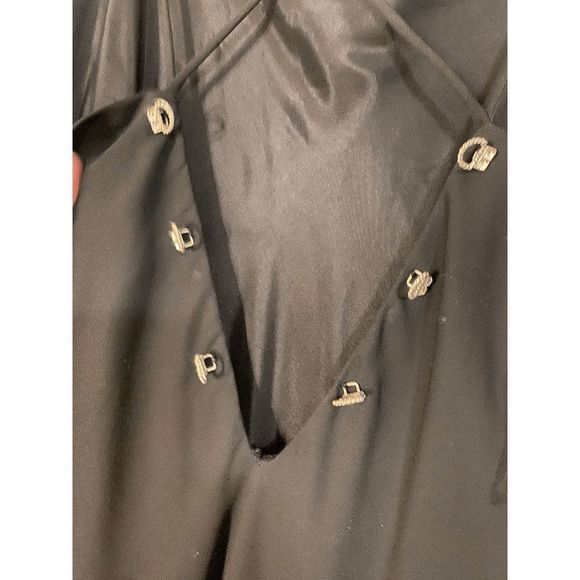 Lenovia USA Lace-Up Back Scoop Neck Spaghetti Straps Slip Dress Black Sz Large - Picture 6 of 14